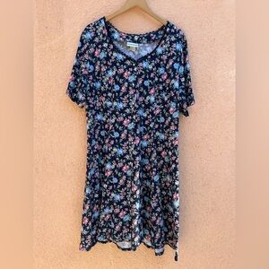Floral Short Sleeve Dress Y2K 90s plus size
